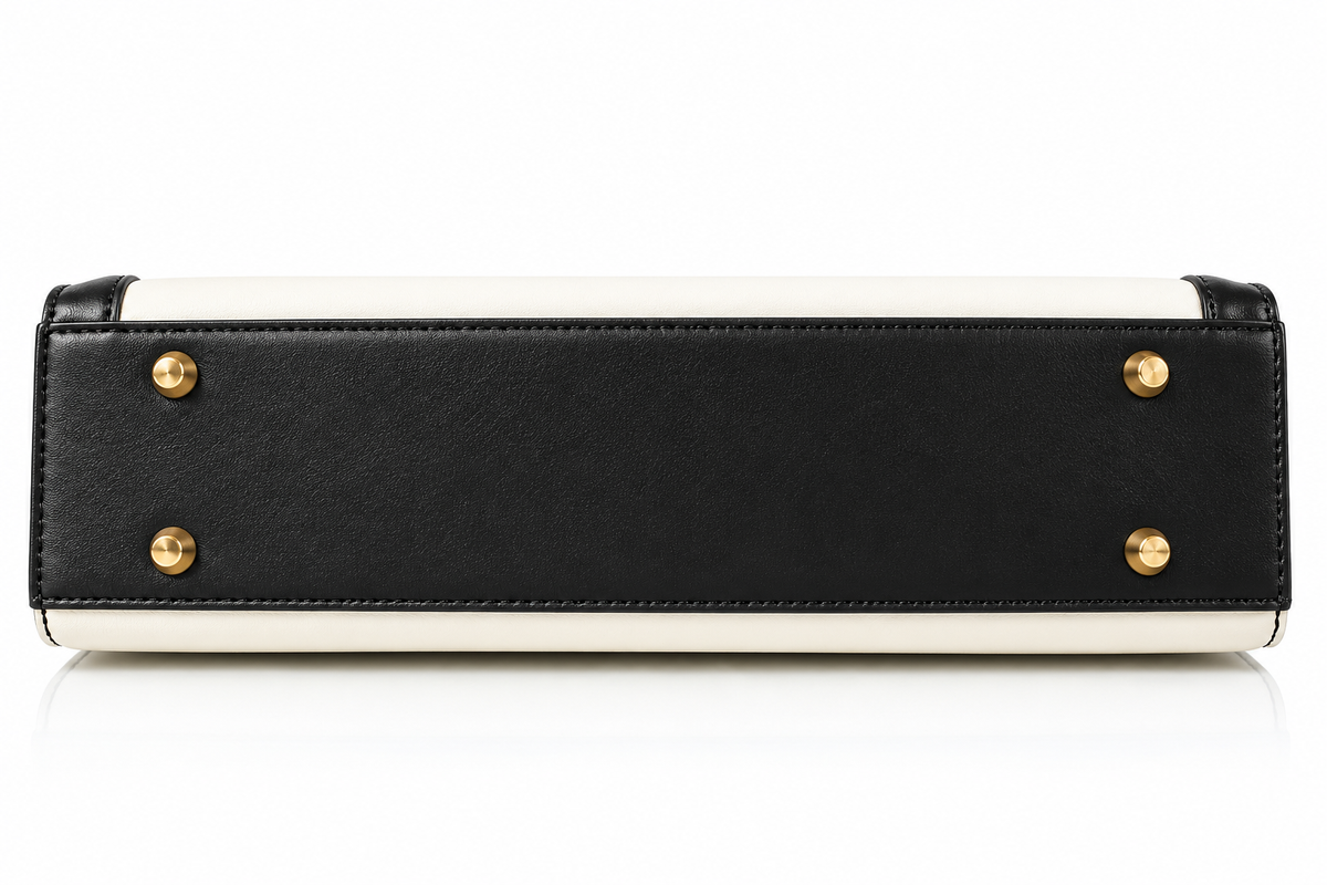 Vegan Office Bag Christine - Black & White