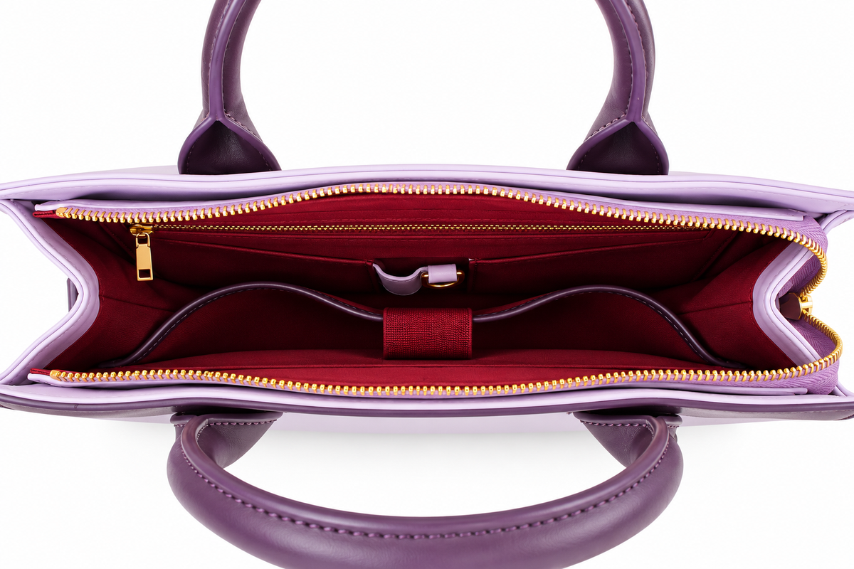 Vegan Office Bag Christine Light Violet & Plum