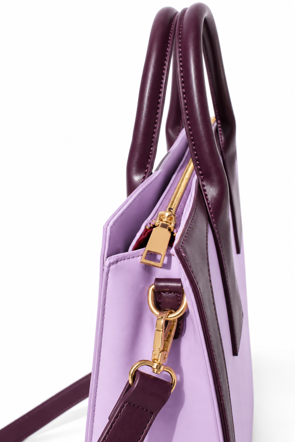 Vegan Office Bag Christine Light Violet & Plum