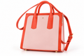 Vegan Office Bag Christine Orange & Baby Pink