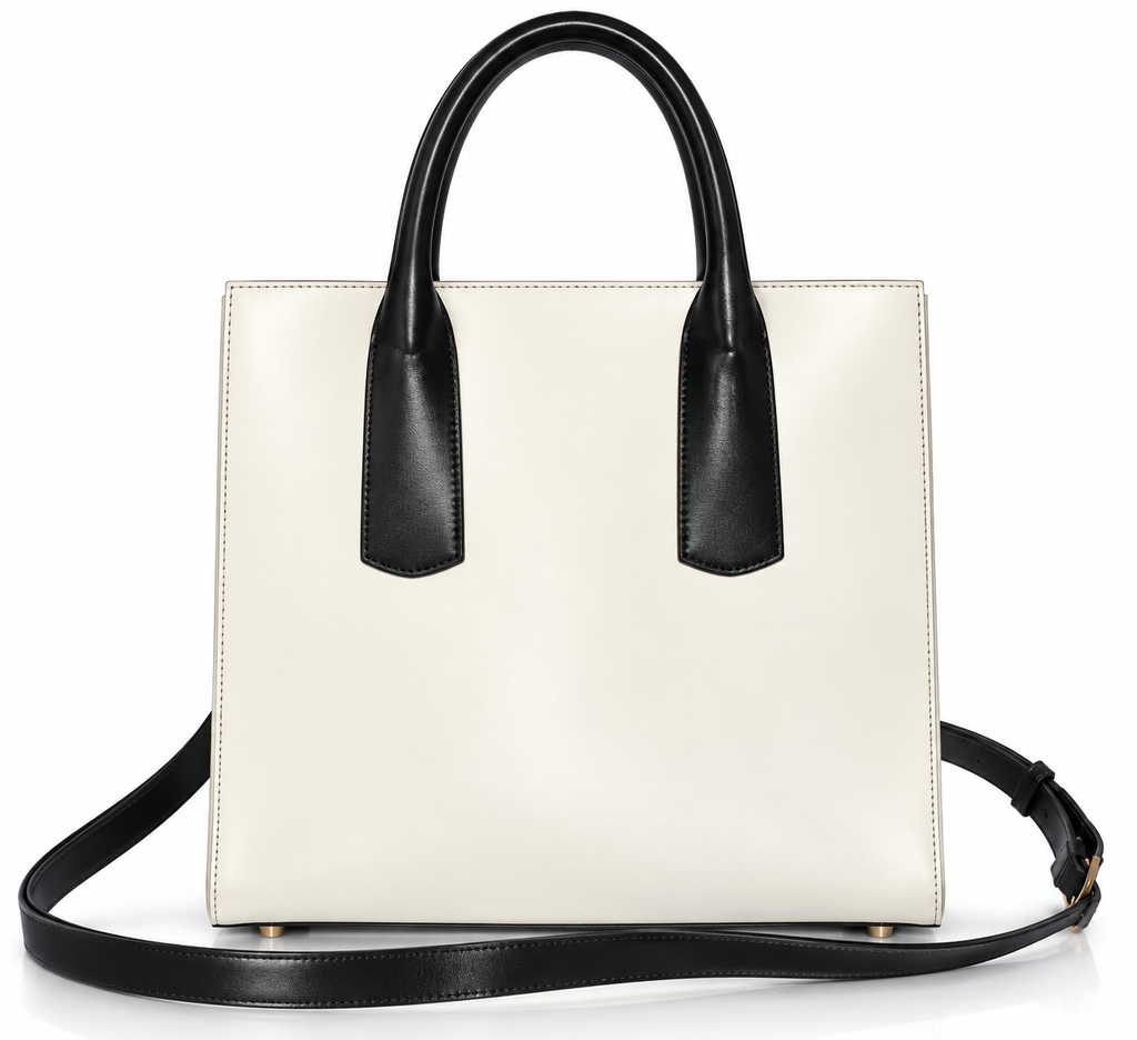 Vegan Office Bag Christine - Black & White