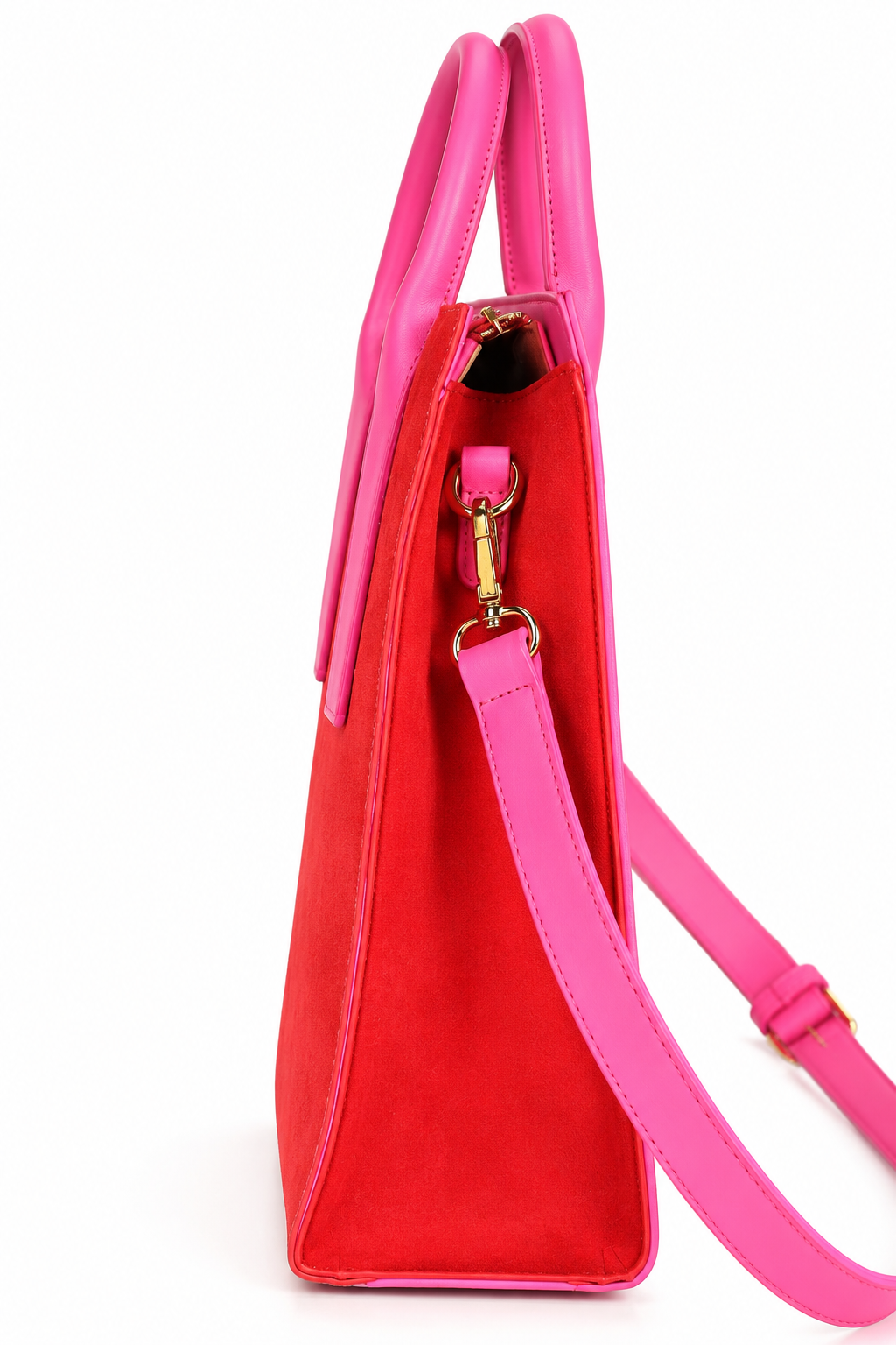 Vegan Office Bag Christine Vivid Pink & Red