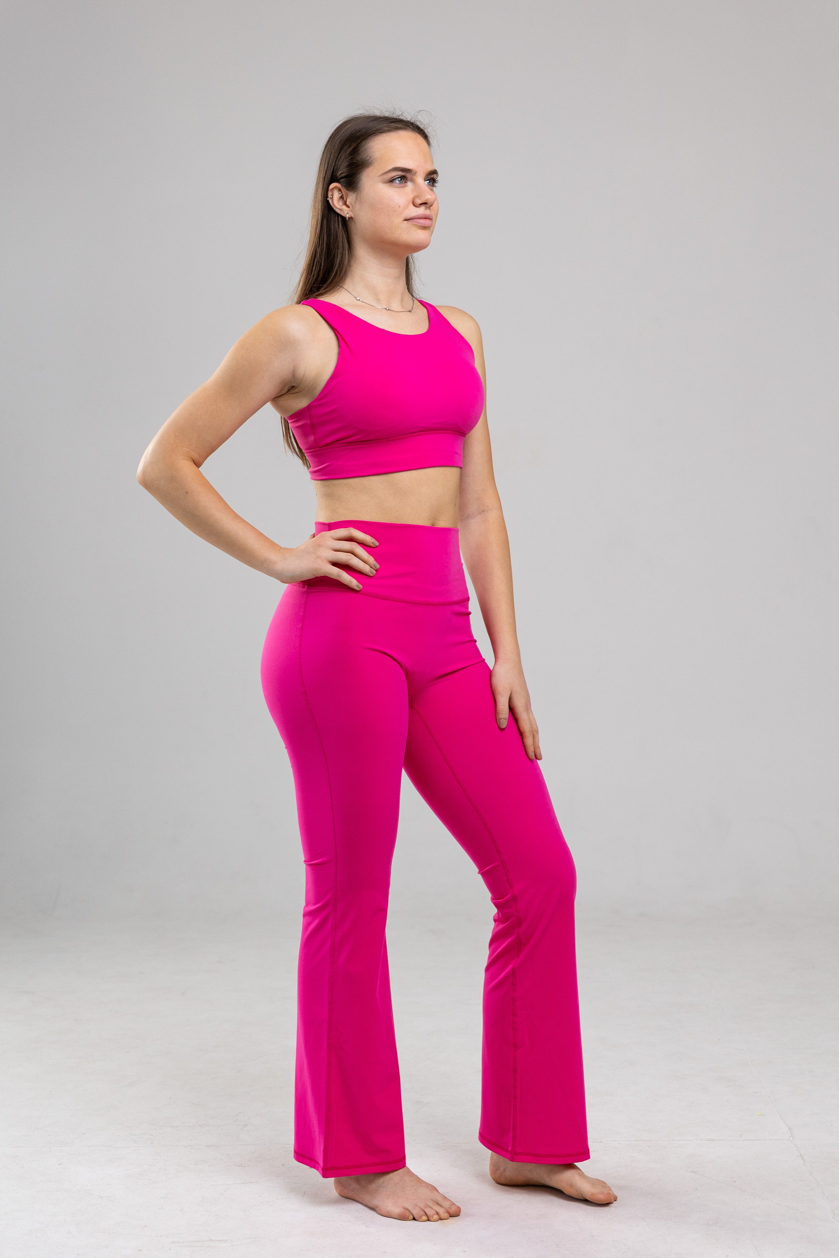 Flare pants set Greta Hot Pink