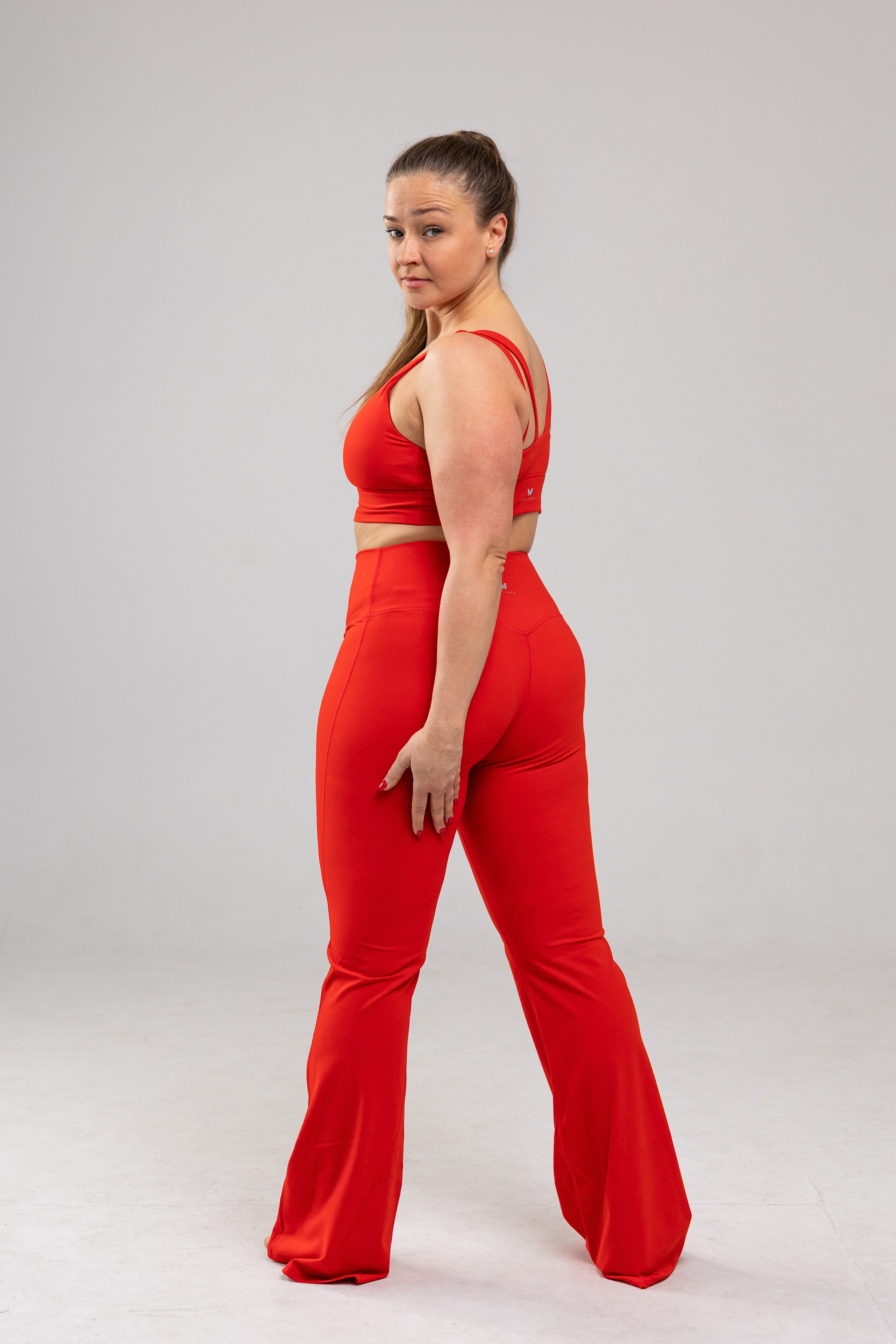 Flare yoga pants set Greta Red