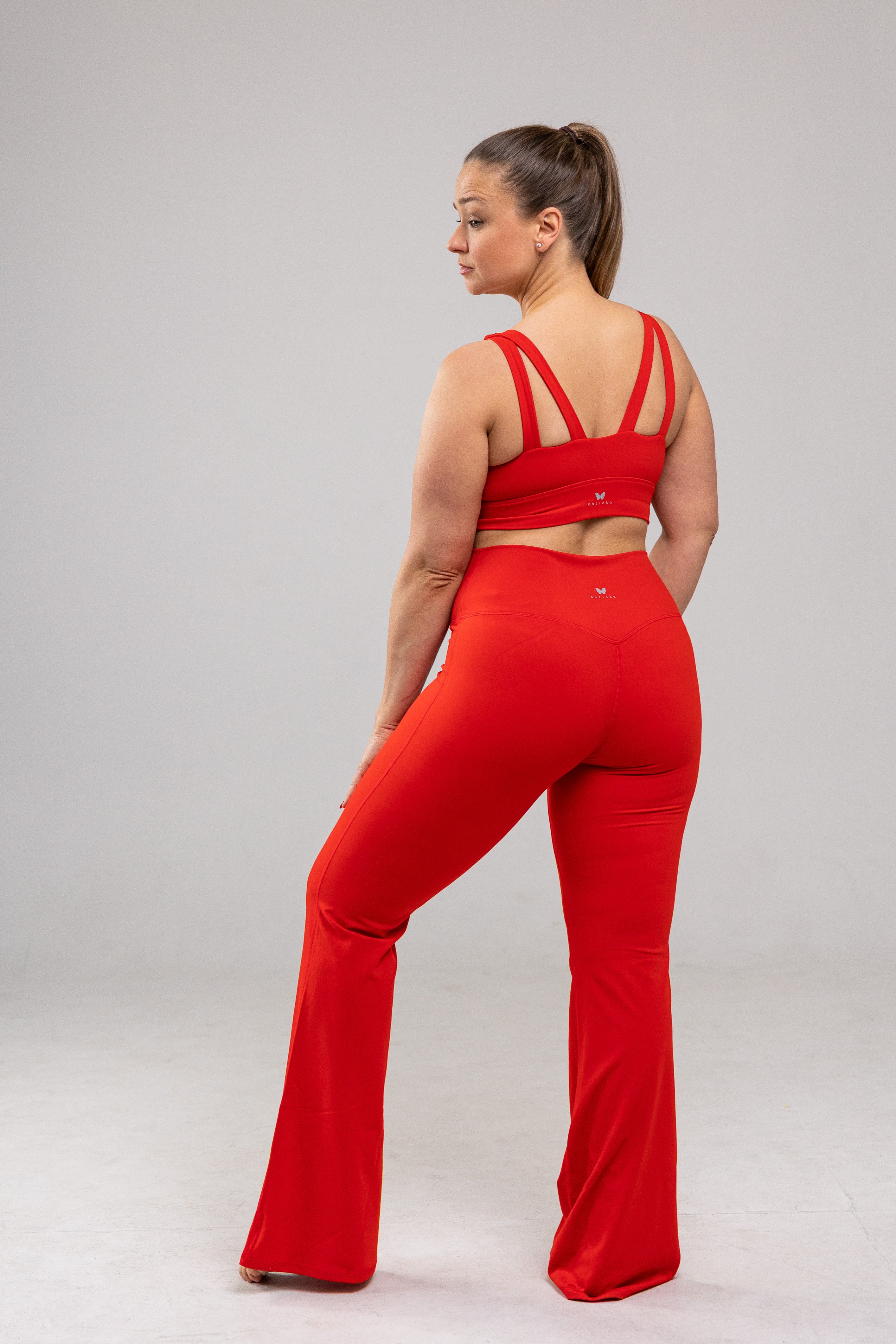 Flare yoga pants set Greta Red