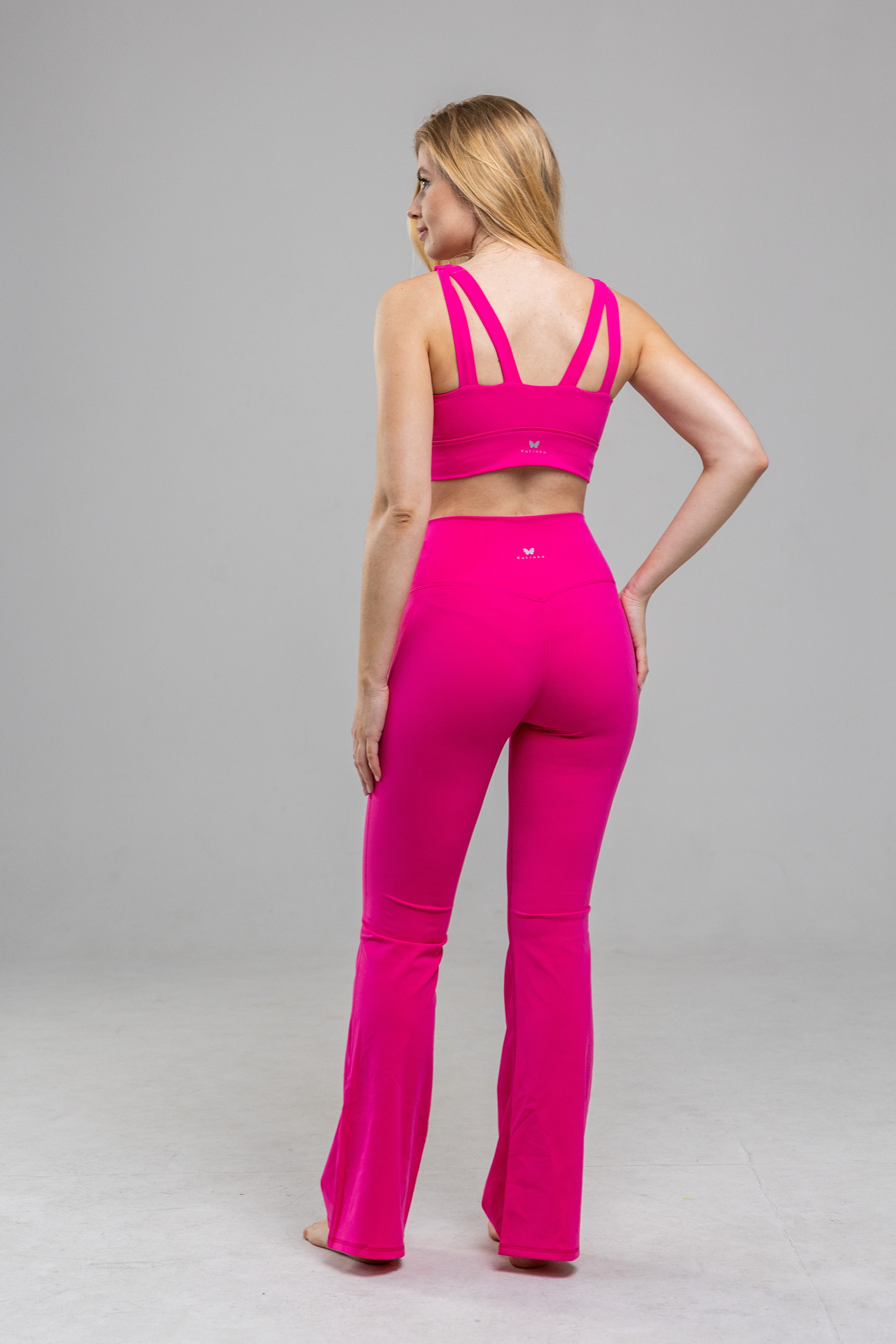 Flare pants set Greta Hot Pink